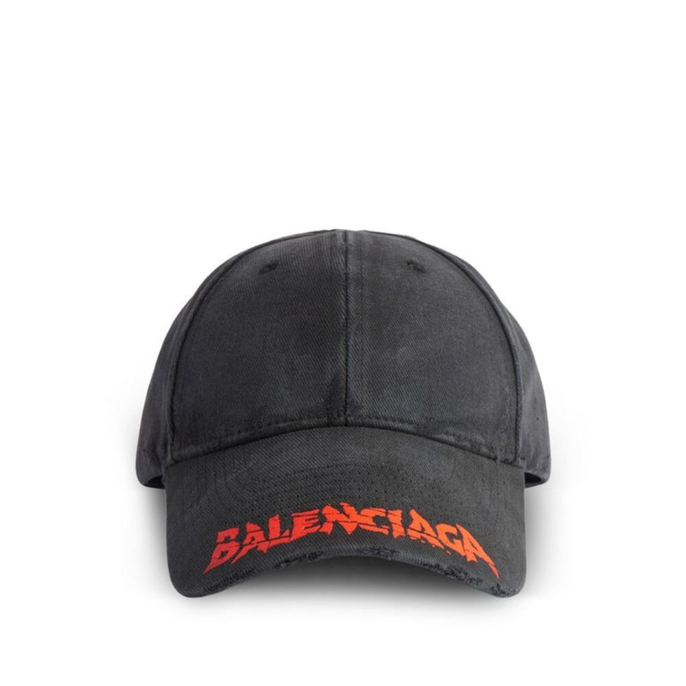 Balenciaga Men Logo Cotton Baseball Cap